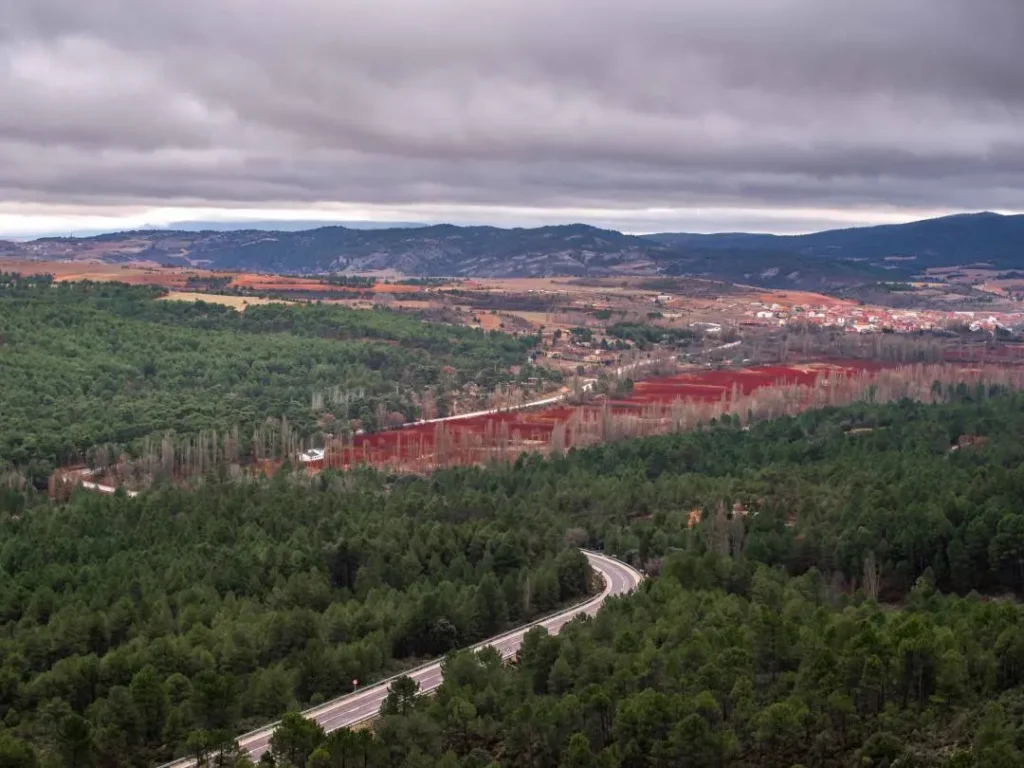Vista panorámica del pueblo de Cañamares Cuenca en la Serranía