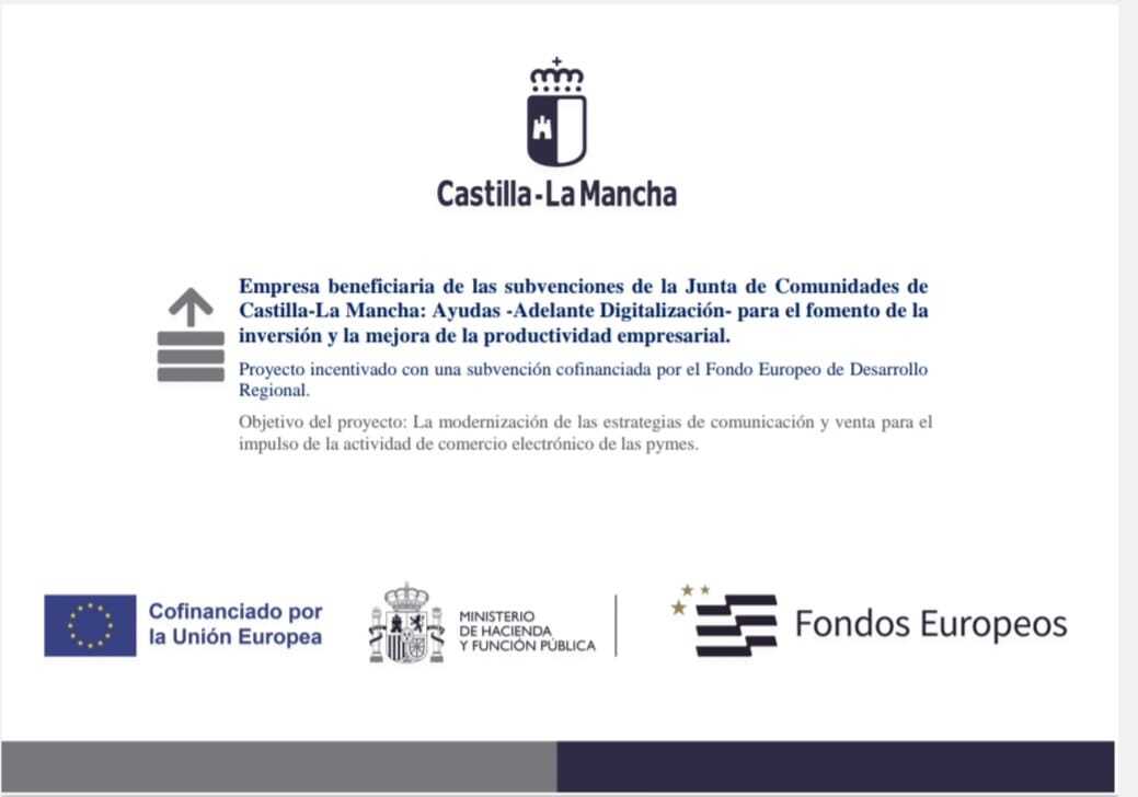 Información de subvención Adelante Digitalización - Junta de Comunidades de Castilla-La Mancha