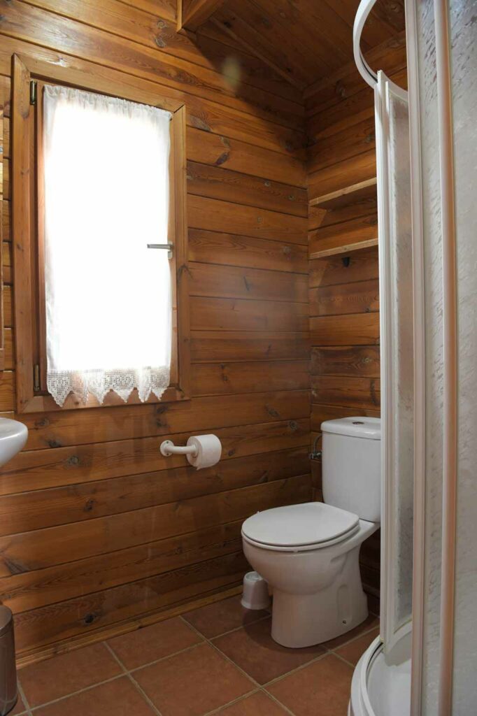cabañas con baños acondicionados